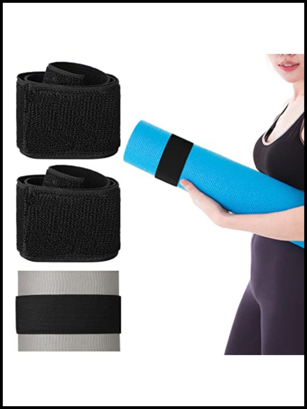 Nylon Yoga Mat Straps Bungee Bands for Mat Storage & Carrying